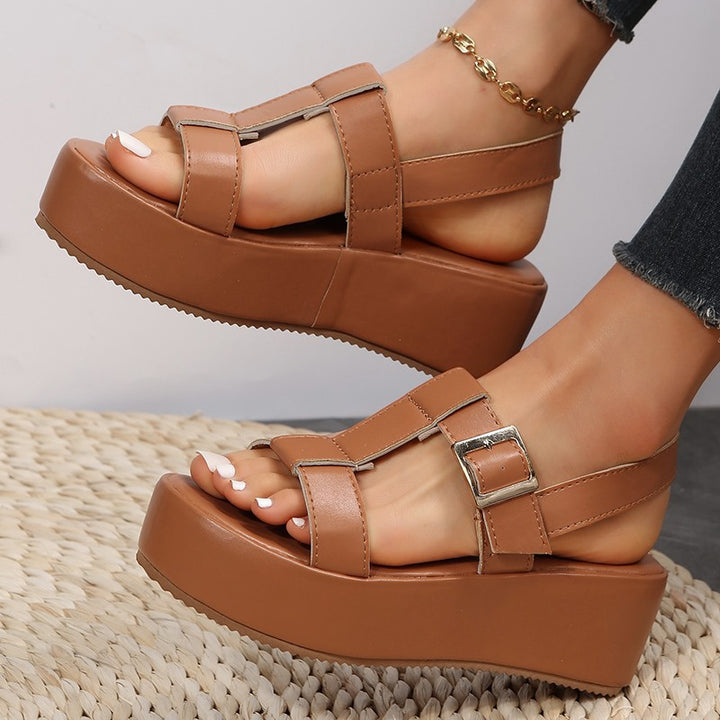 Dame Wedge-sandaler med justerbare remme og skridsikre såler Stilla