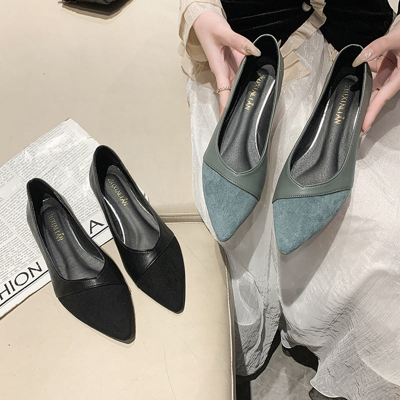 Dame nan spitze slip-on halvskor i materialmix med ergonomisk komfortfodbetræk og fleksibel profil sål Skovae