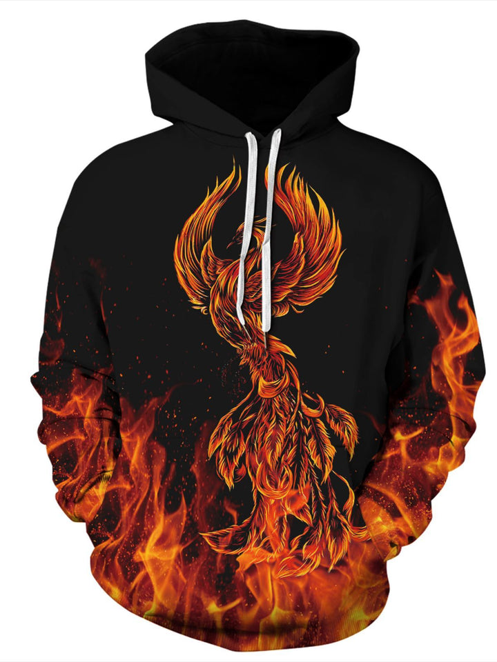 Dame hoodie med unikt symbiose-motiv Stilla
