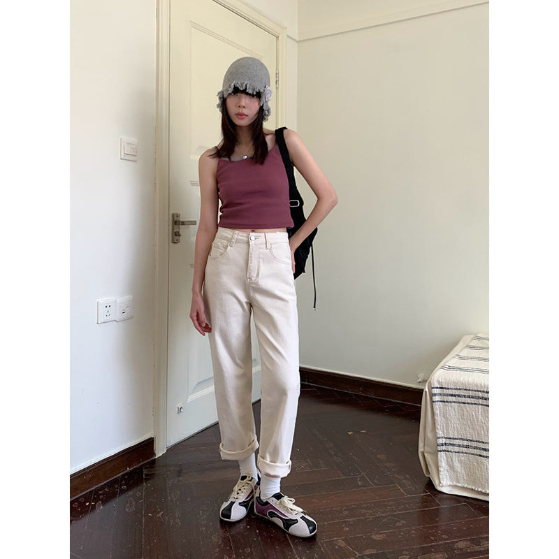 Dame flydende herrejeans med moderigtigt snit Stilla