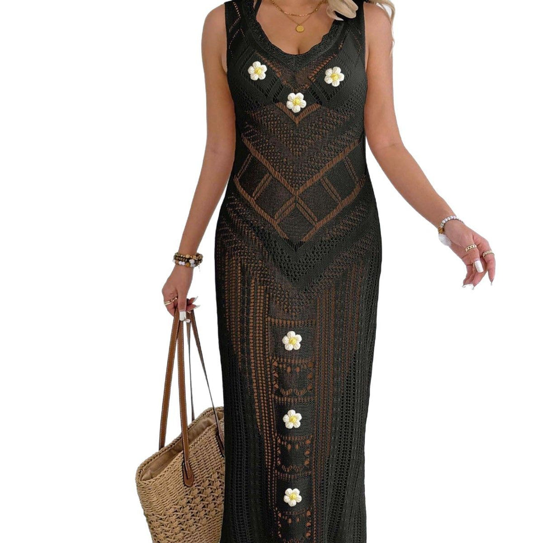 Dame Bohemian Hæklet Maxi Cover-Up Kjole Stilla