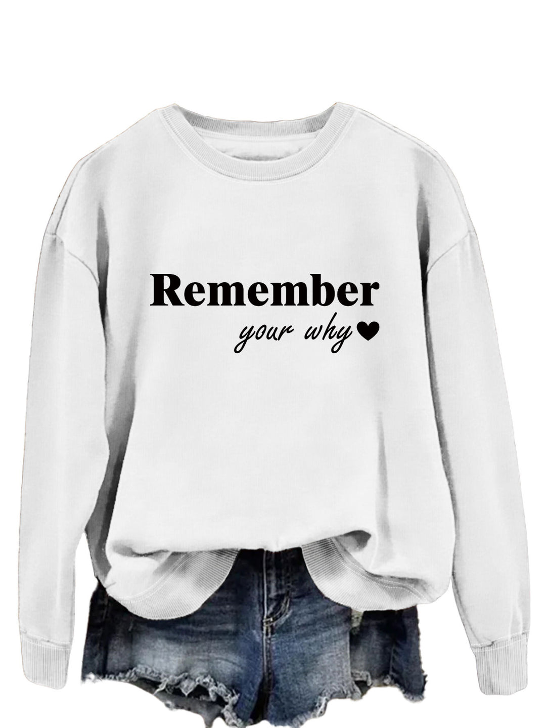 Kvinders sweatshirt med motiverende print og afslappet pasform Stilla