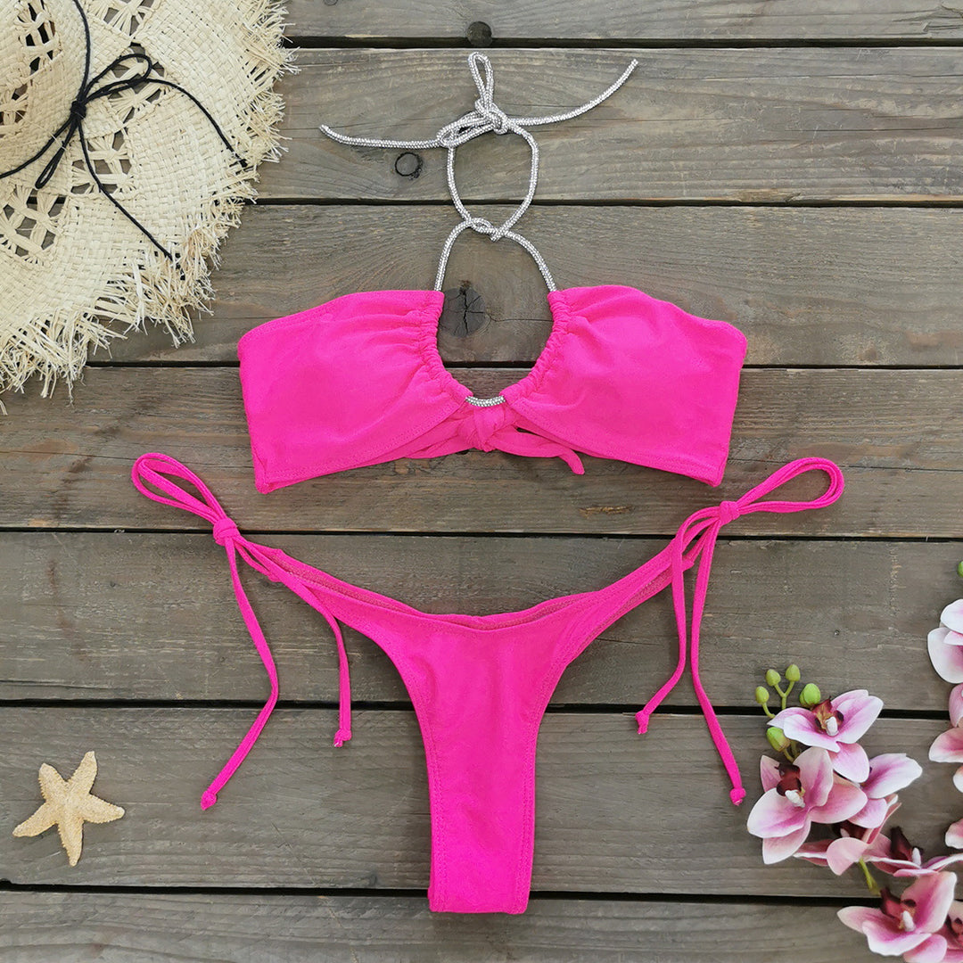 Dame bikini sæt med innovativ bandeau design og justerbare stropper Stilla
