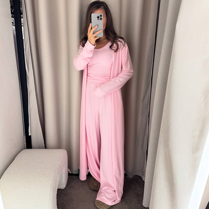 Dame loungewear sæt med løs pasform og langærmet jakke Stilla