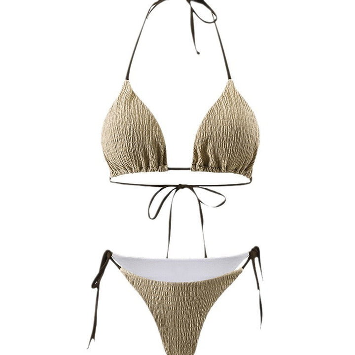 Dame struktureret trekant bralette bikini sæt Stilla