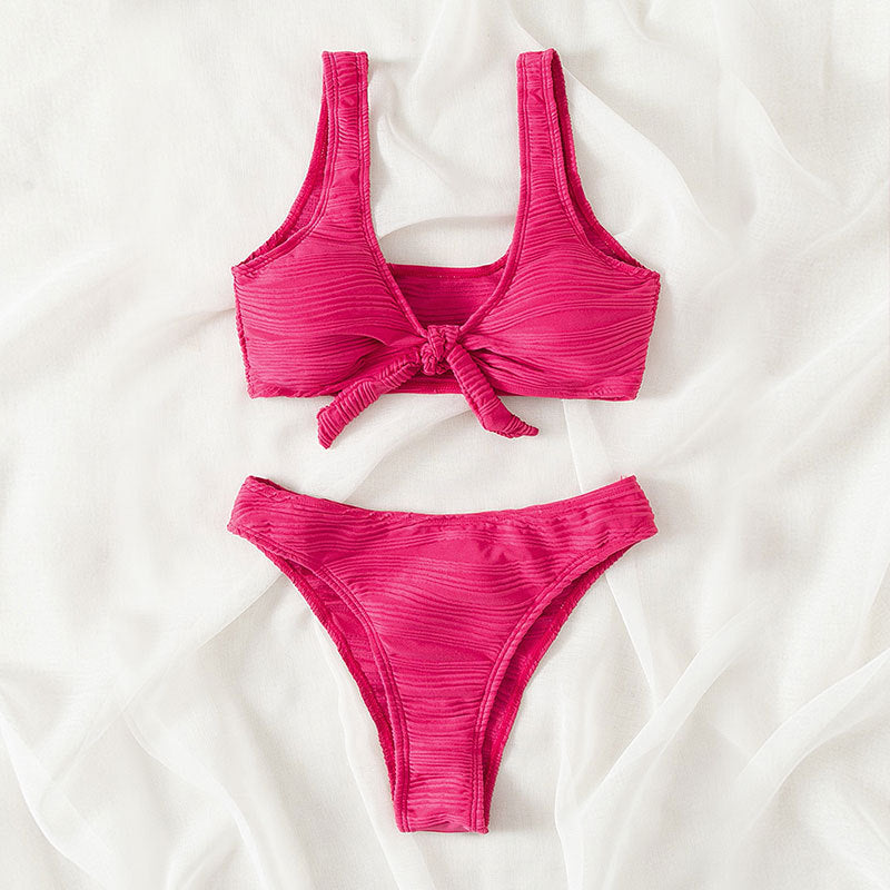 Dame Sporty bikini med knudedesign og høj komfort Skovae