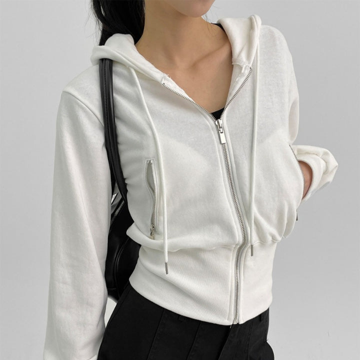Dame sporty zip hoodie med en tætsiddende pasform Stilla