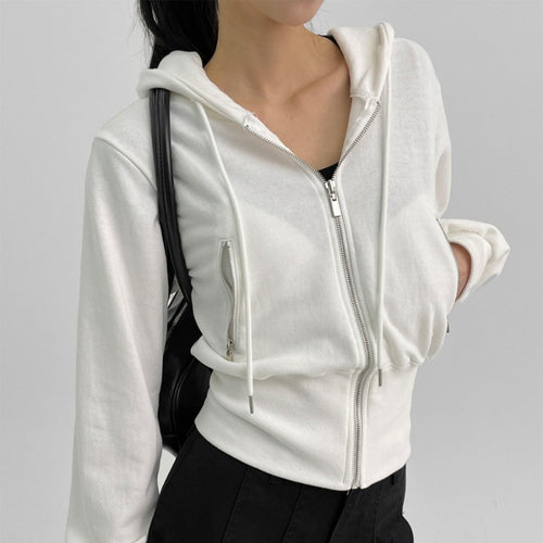 Dame sporty zip hoodie med en tætsiddende pasform Stilla