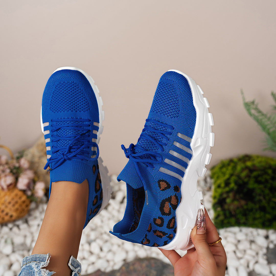 Dame sporty sneakers med åndbart mesh-øvre materiale og innovativt motiv Stilla