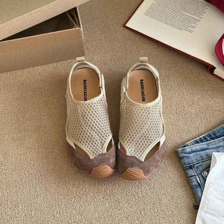 Femme åndbare Slip-On-Mesh-sneakers med støttende sål Stilla