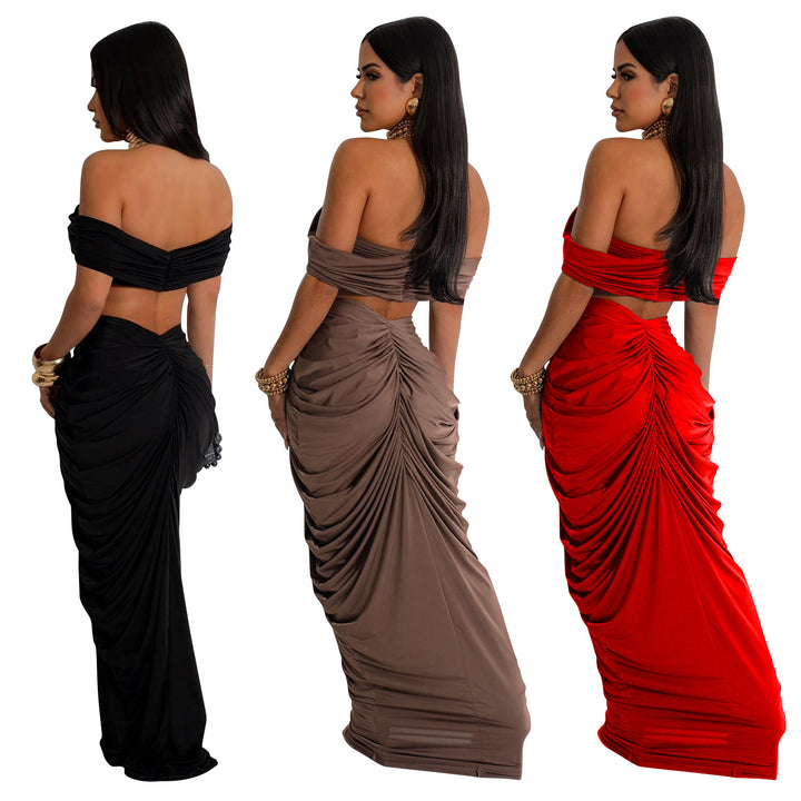 Dame Elegante og stilfulde aftenkjole med off-shoulder snit Stilla