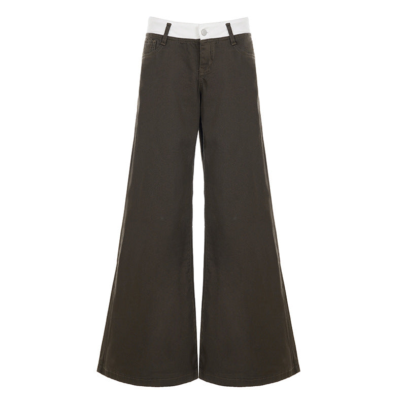 Damen Cargo-Hose im lässigen Stil mit praktischen Seitentaschen und weitem Bein Skovae