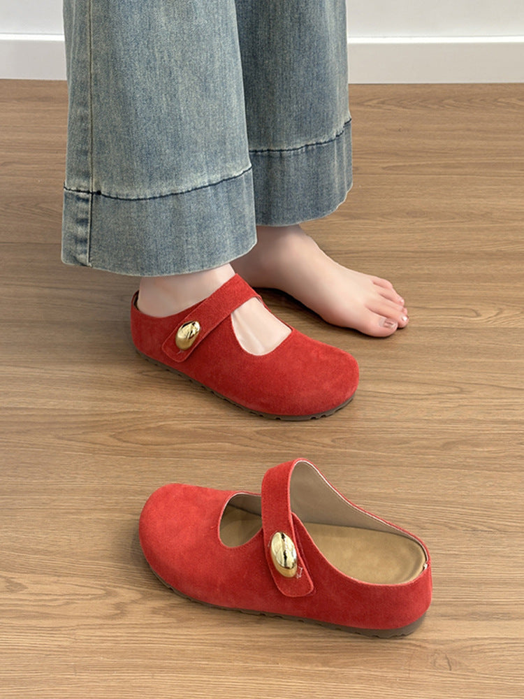 Damer Fritid Mary Jane Clogs med dekorativ knap Stilla