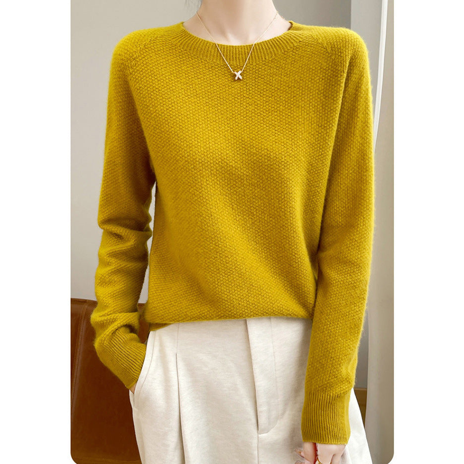Damer finstrikket pullover med en løs pasform og elegant rund halsudskæring Stilla