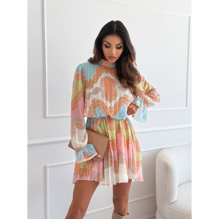 Kvinder Elegant Plisseret Mini Kjole Stilla
