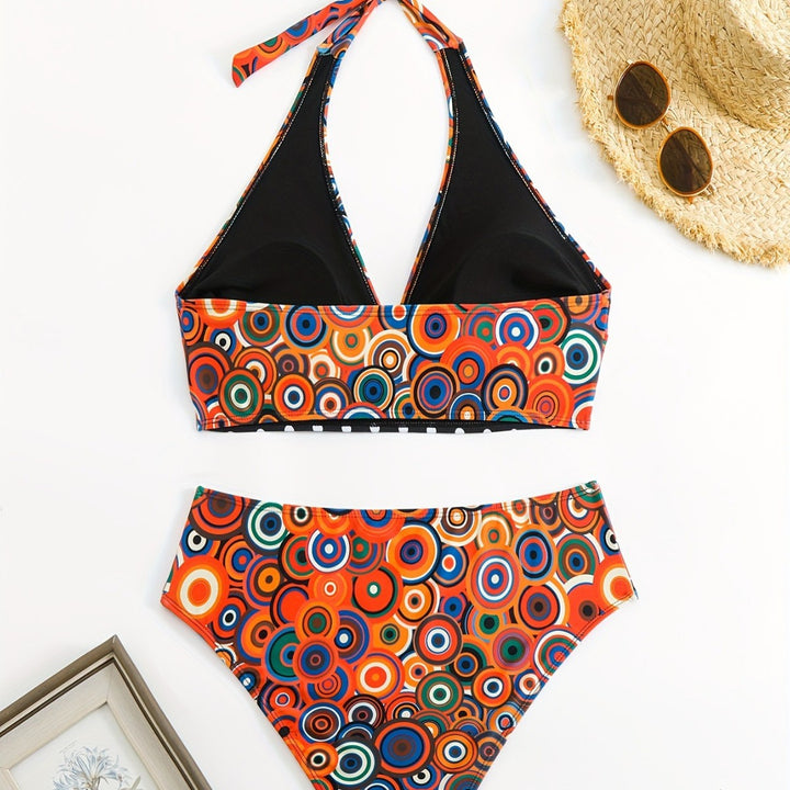 Dame triangel-bikini med moderigtigt prikdesign Skovae