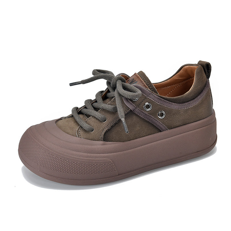 Dame mode sneakers med forhøjet plateau og åndbart overmateriale Stilla
