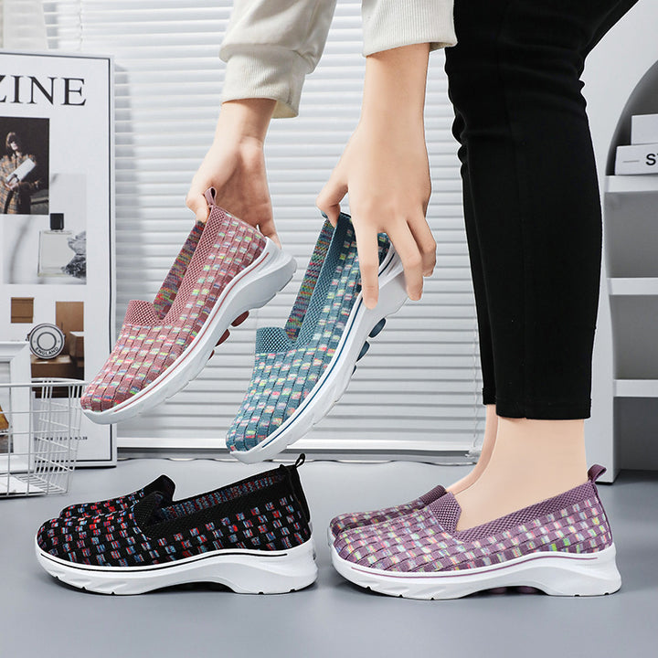 Femme Letvægts Slip-On Vandresko med Fleksibelt Webdesign Stilla