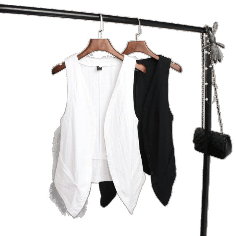 Femme Stilfulde Linned Vest Stilla