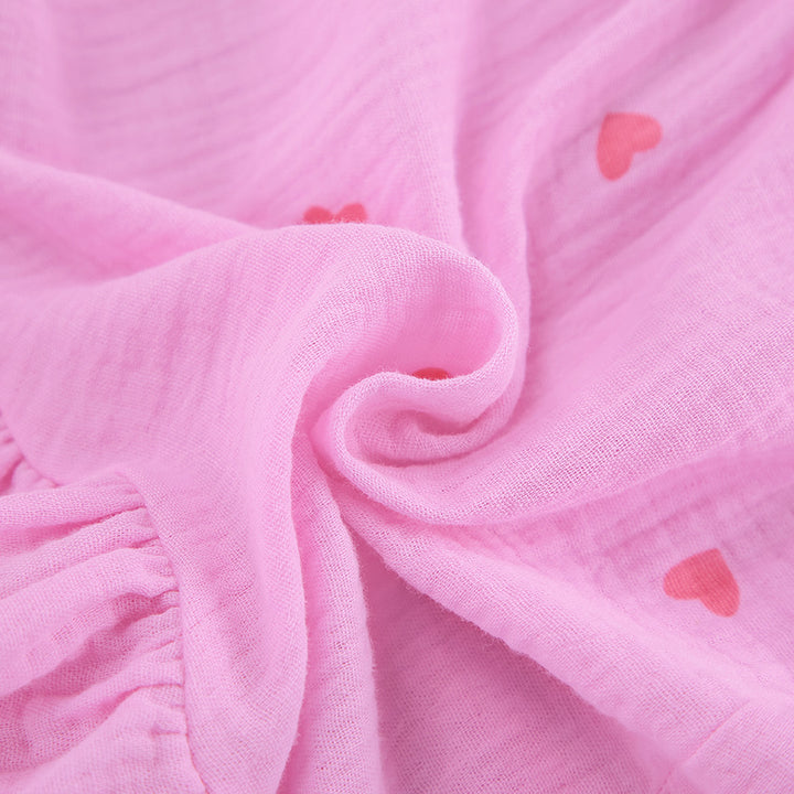 Dame Crop-Top og Shorts-Sæt med Flæse Detaljer Stilla