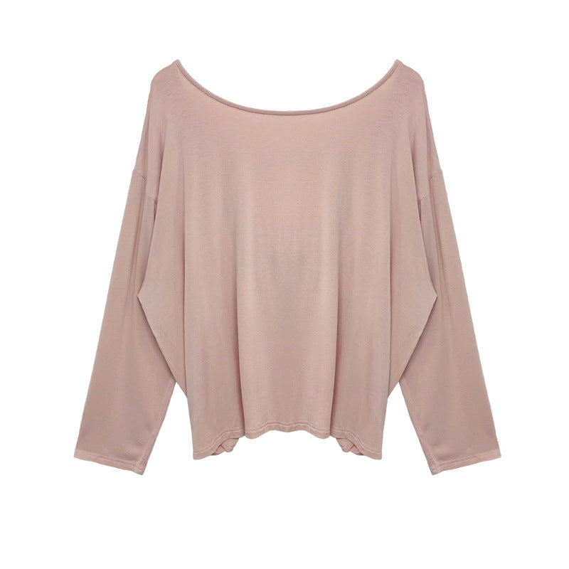 Dame Oversized Langærmet T-shirt med afslappet snit og vid udskæring Stilla