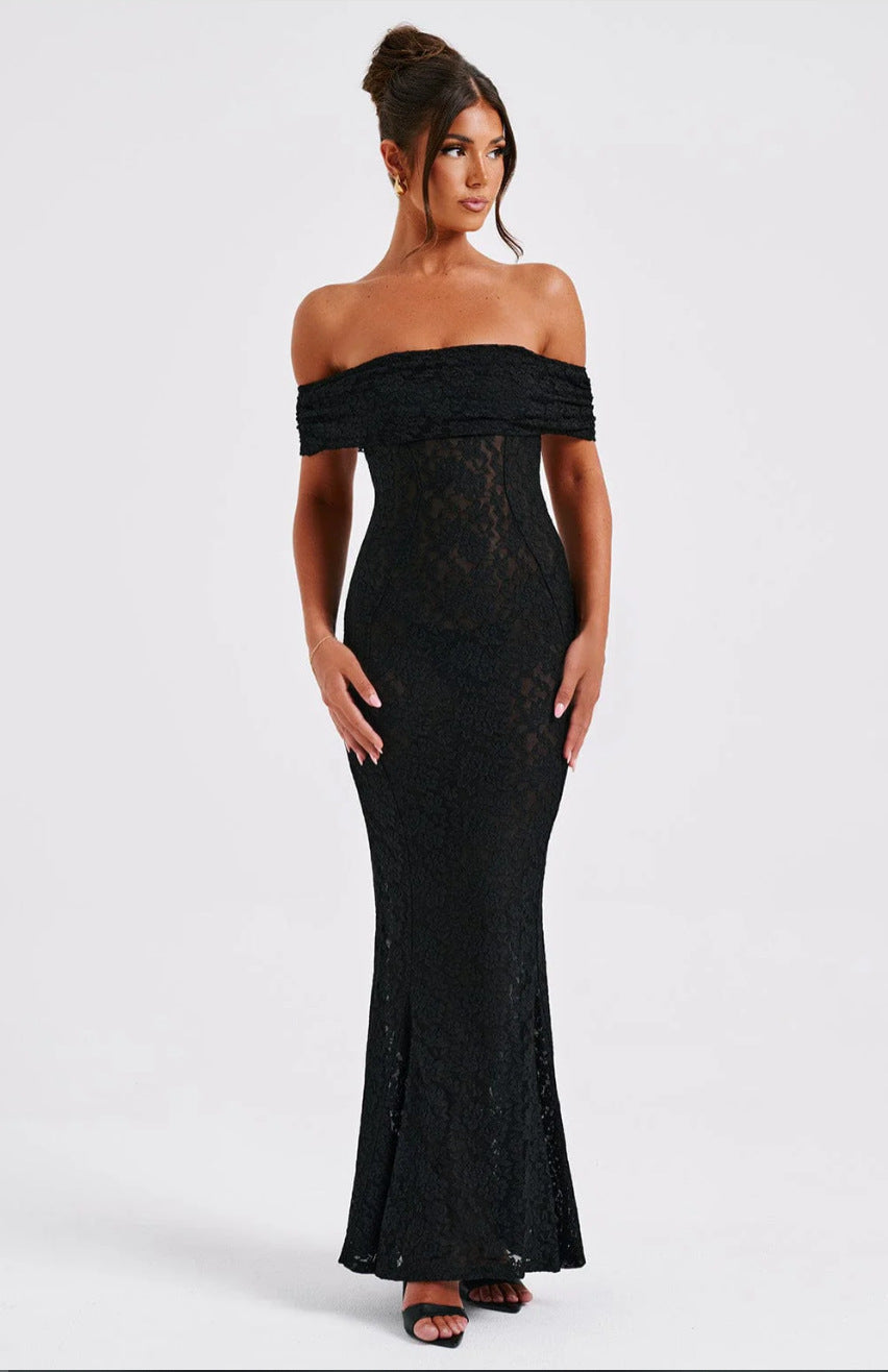 Dame Elegant Spidseskjorte med Off-Shoulder Uddyb Stilla
