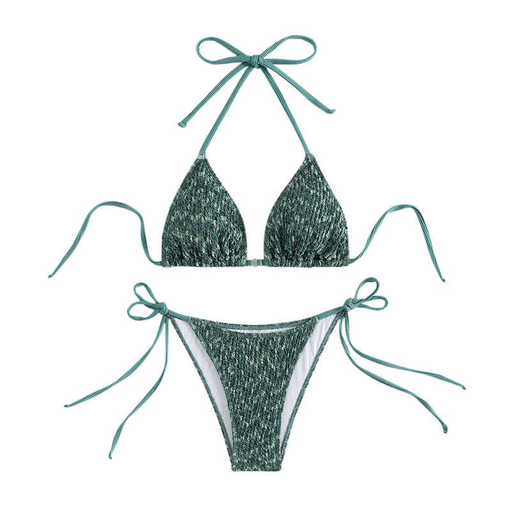 Dame trekant-bikini med raffineret bindedesign Skovae