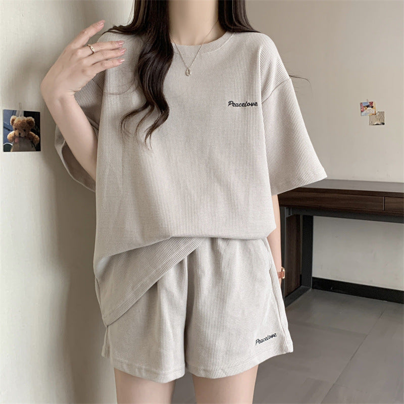 Femme Relaxed Fit Vaffelstrik Lounge Sæt Stilla