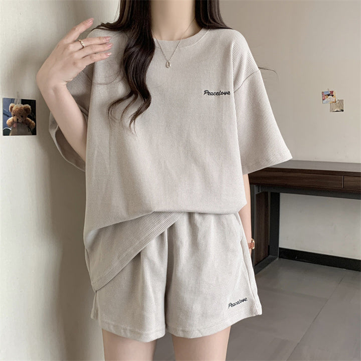 Femme Relaxed Fit Vaffelstrik Lounge Sæt Stilla