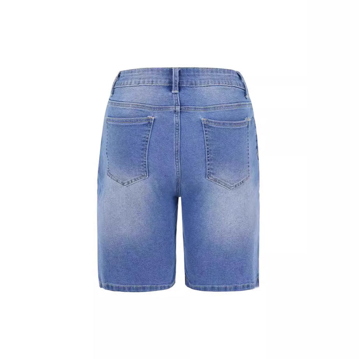 Dame jeansbermudaer i afslappet casual stil med brede ben og komfortabel talje Stilla