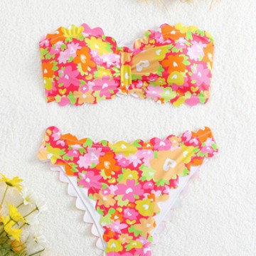 Dame bikini-sæt med floral mønster Skovae