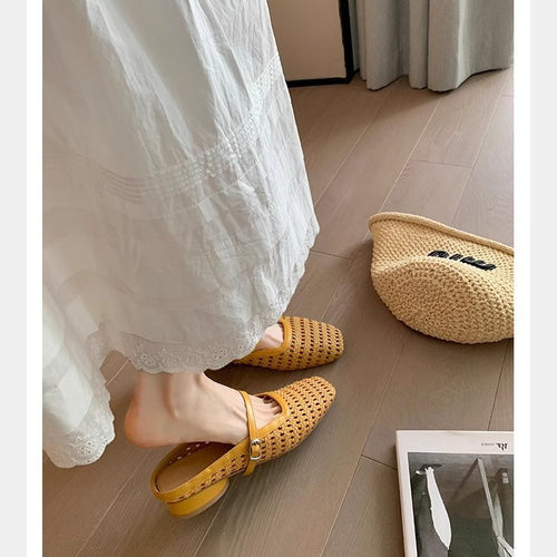 Dame Sling-sandaler med moderigtig netdesign og justerbar rem Stilla