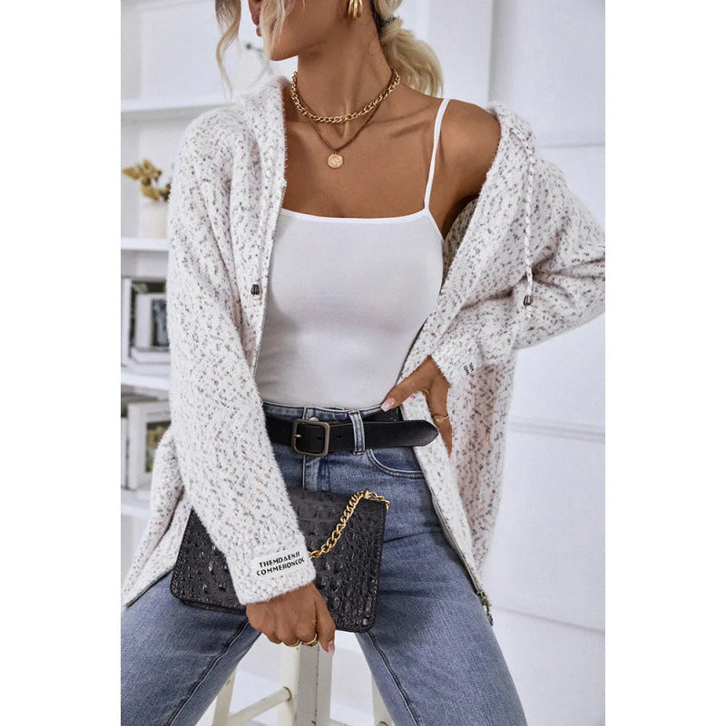 Femme Cozy Boucle Strik Hoodie Stilla