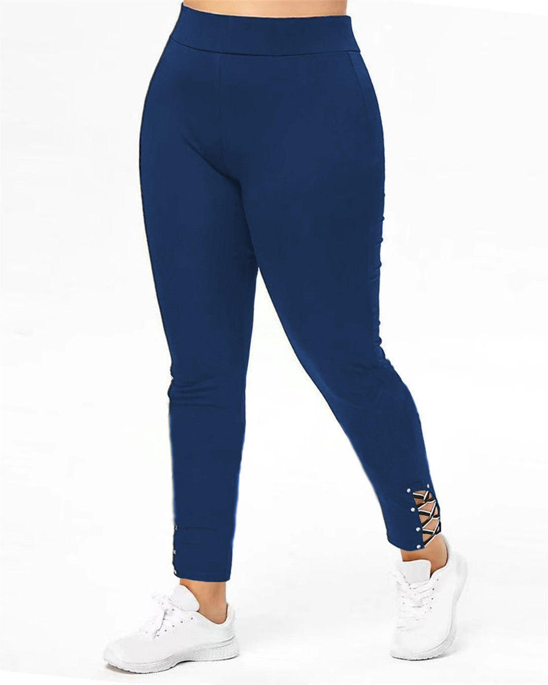 Dame sportleggings med dekorative snøre detaljer Stilla