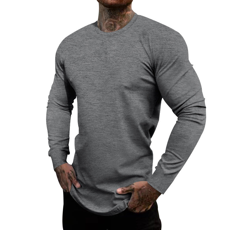 Herre langærmet T-shirt lavet af åndbart materiale med tætsiddende pasform Stilla