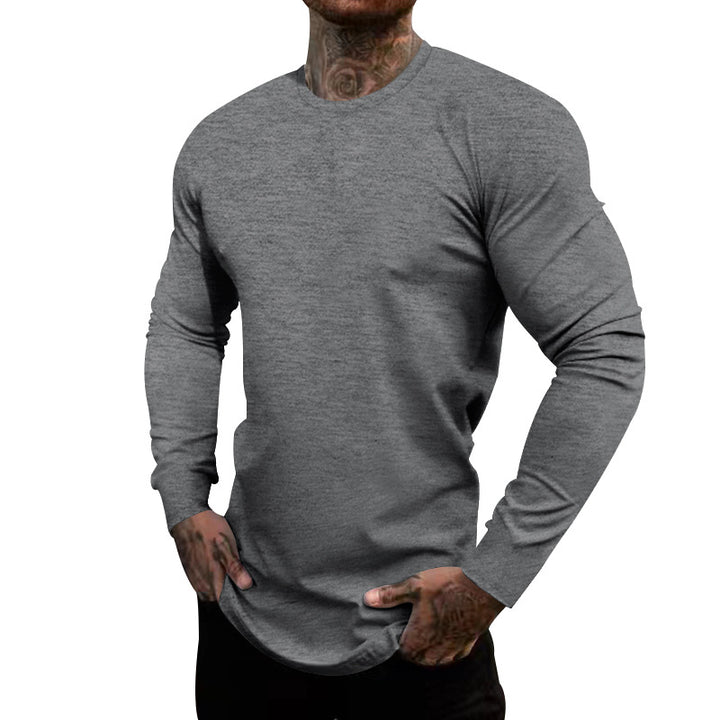 Herre langærmet T-shirt lavet af åndbart materiale med tætsiddende pasform Stilla