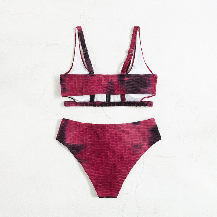 Dame Bikiniset med lynlås og struktureret design Skovae