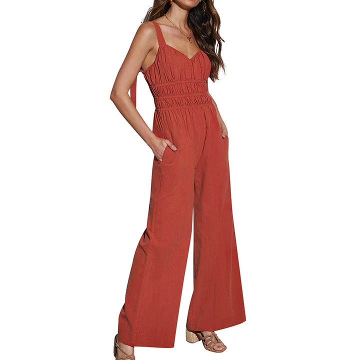 Dame skræddersyet videre ben jumpsuit med elastisk talje Stilla