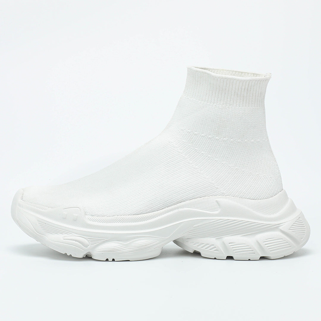 Dame Høj Strik-Sneakers med skridsikker sål Stilla