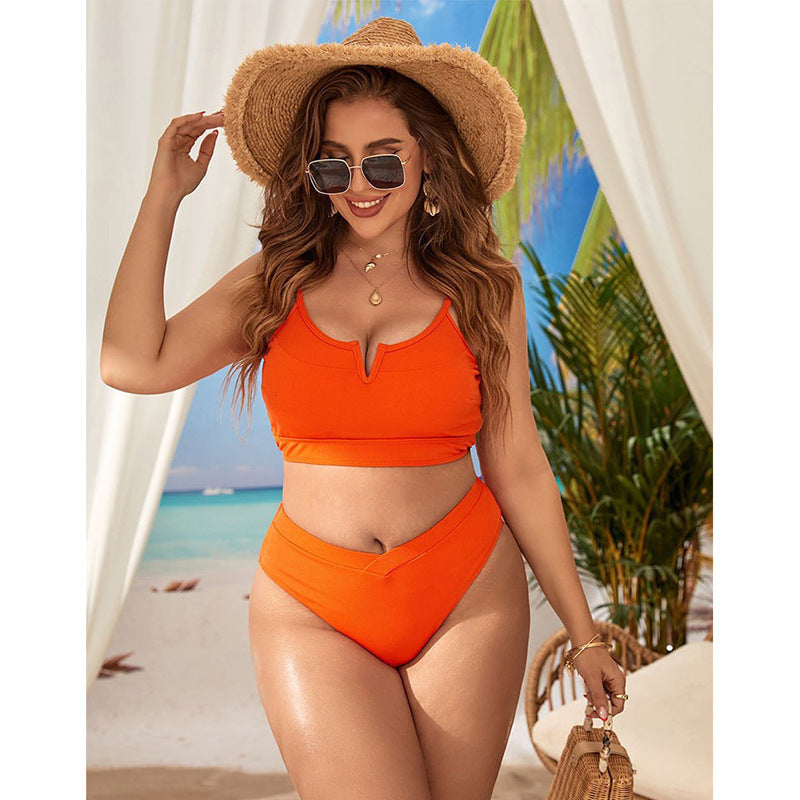 Dame bikini sæt med højt skåret trusse og elegant crop top Skovae