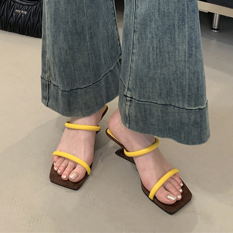 Dame sandaler med geometrisk hæl Stilla