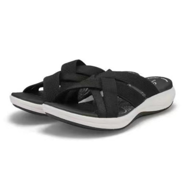 Dame Komfortable Sommer-Sandaler med elastisk Remdesign Stilla