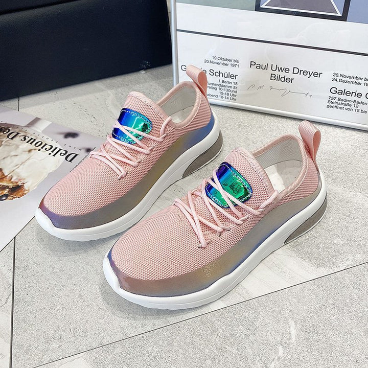 Dame åndbare sportsneakers med reflekterende detalje Stilla