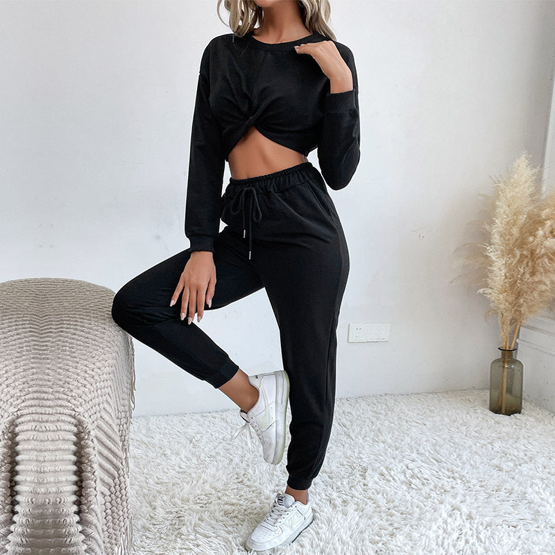 Kvinders praktiske jumpsuit med elastisk talje og flatterende knude detalje Stilla