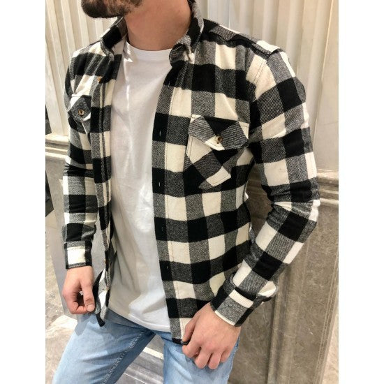 Stilla | Skjorte Ternede Flannel Relaxed Fit Langærmet Med Brystlommer