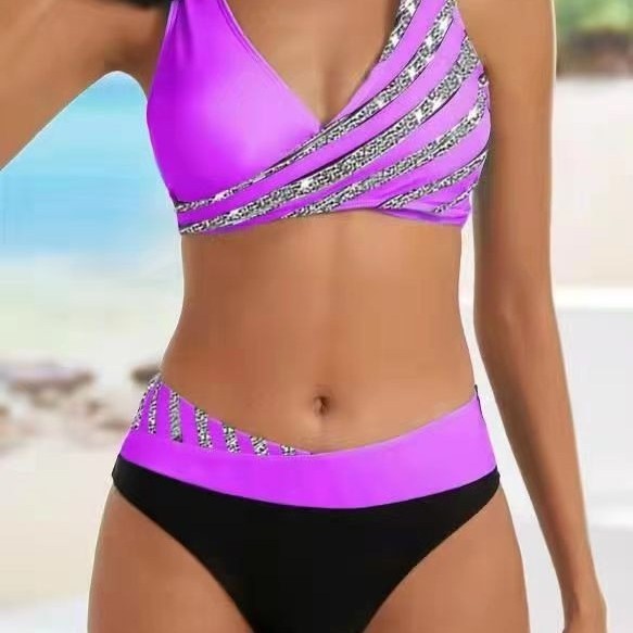 Dame Sporty bikini med moderne indpakningsoberdel Skovae