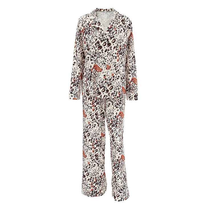 Dame satin pyjamas med dyreprint Stilla