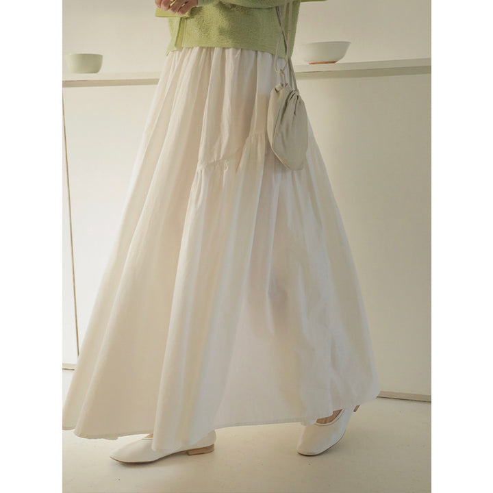 Dame maxi-nederdel med stilfuld plissering og flydende design Stilla