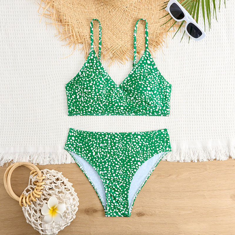 Dame Højtaljet Polka Dot Bikini Sæt Stilla