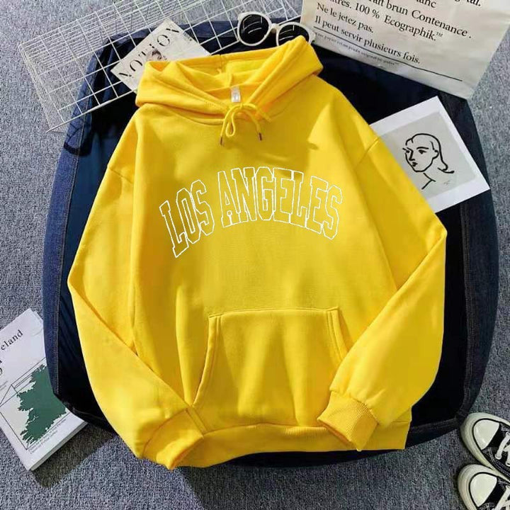 Kvinders hoodie med kreativ Los Angeles skrift Skovae